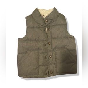 Baby Gap Boys 4T Grey Faux Fur Lined Vest with Buttons